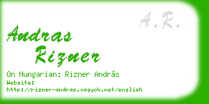 andras rizner business card